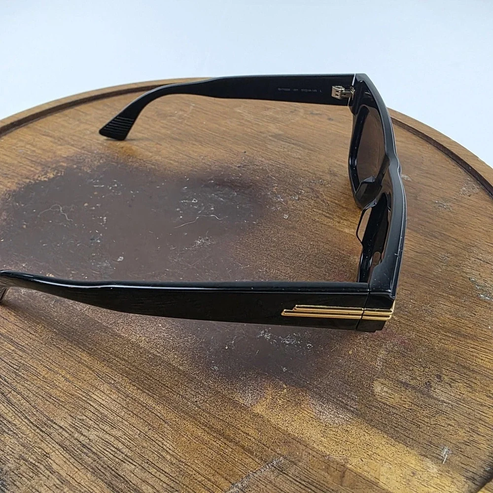 Bottega Veneta BV1122S Sunglasses Mens 51-19-145 Black Tinted Square Italy